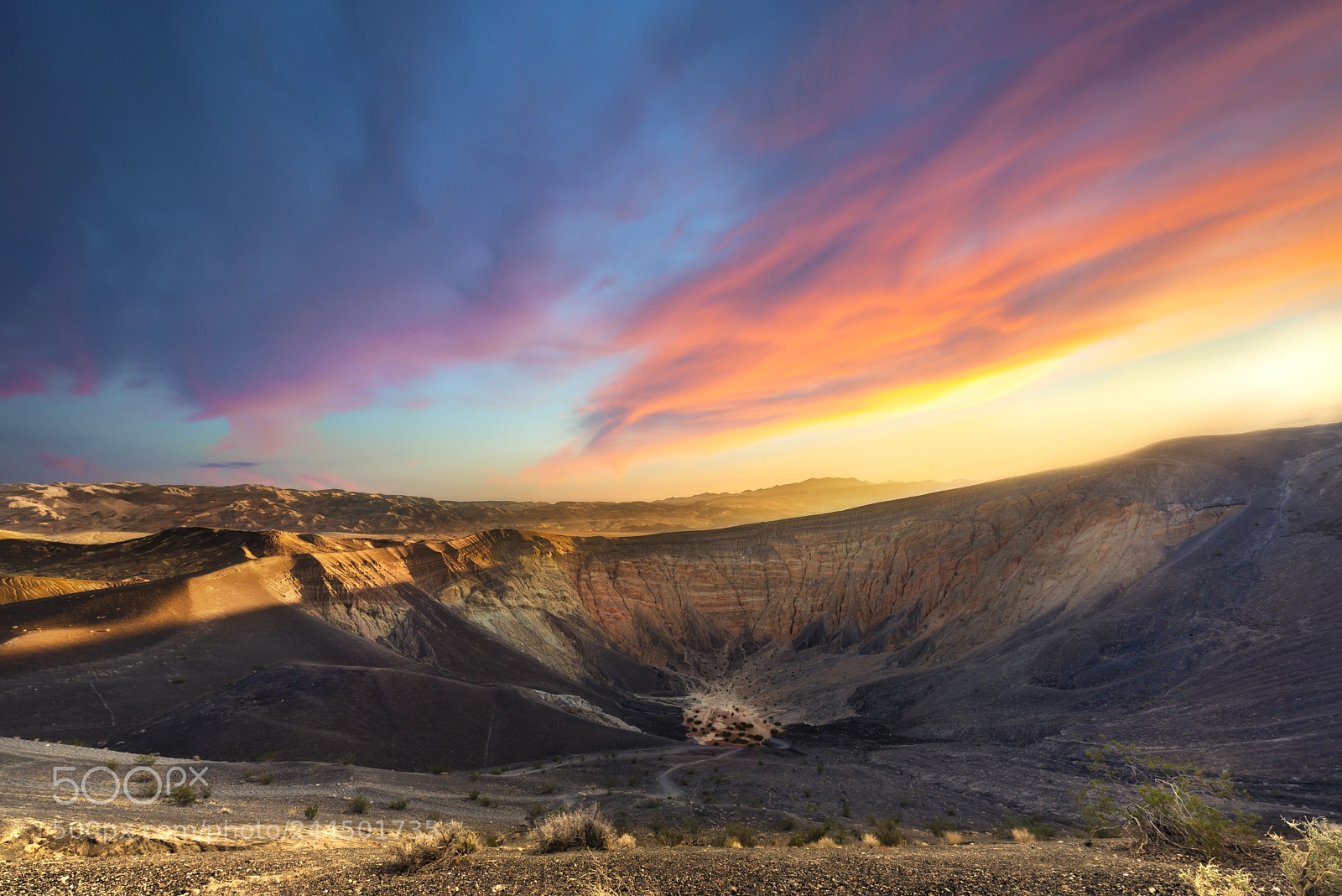 Nikon D610 sample photo. Sunrise at ubehebe crater photography