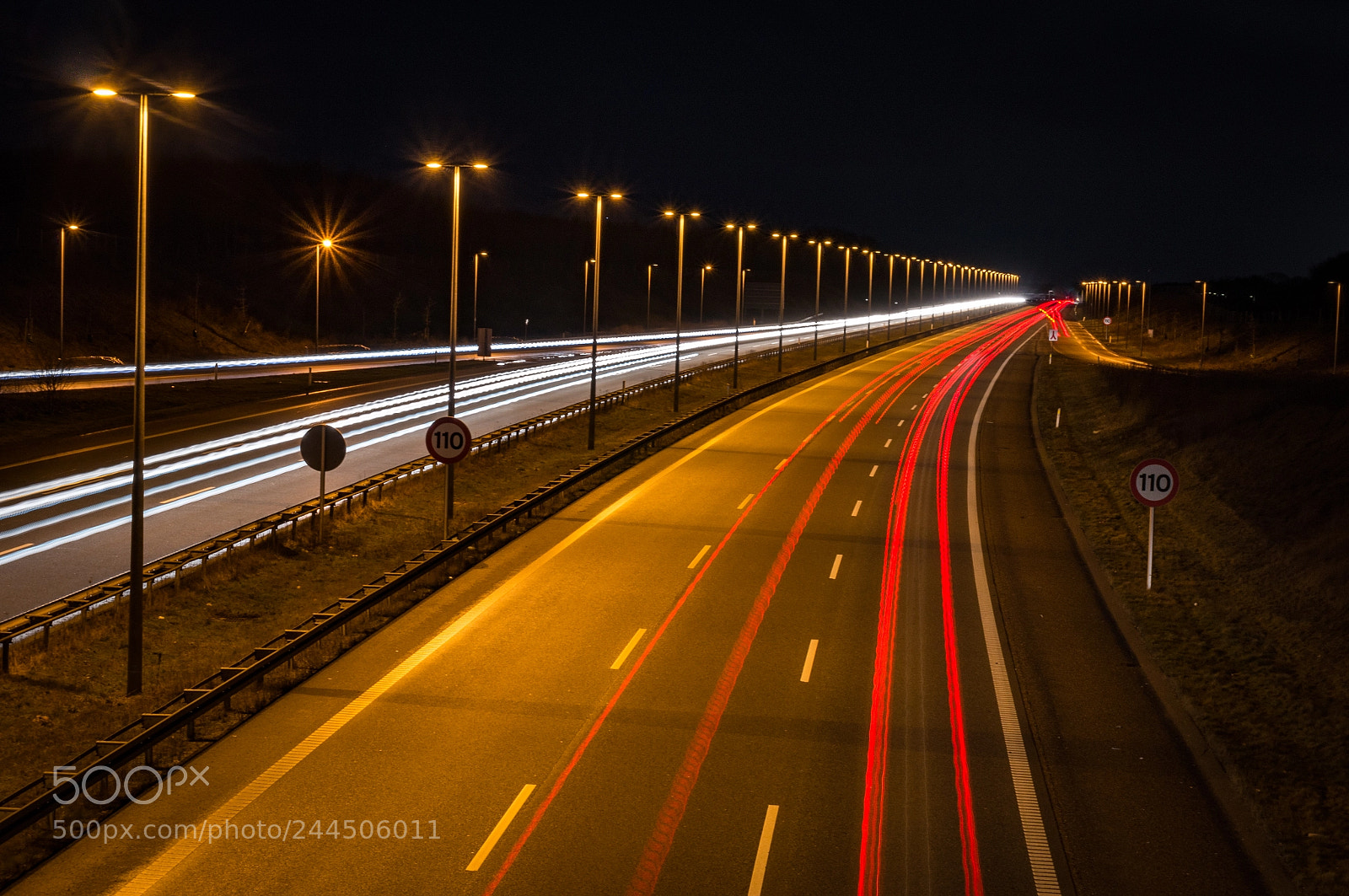 Sony SLT-A55 (SLT-A55V) sample photo. Light trails photography