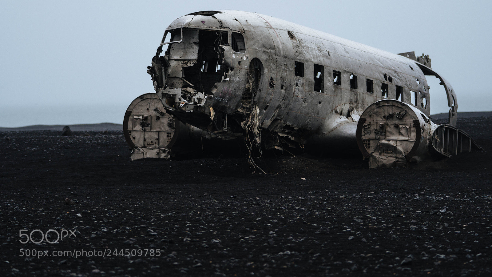 Sony a6500 sample photo. Airplane wrack iceland photography