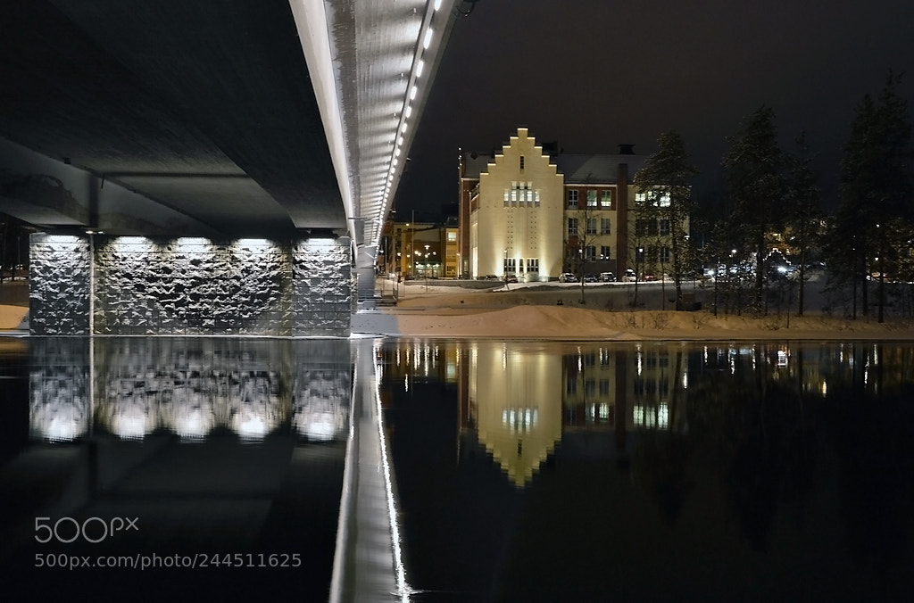 Nikon D3200 sample photo. Joensuu by night photography