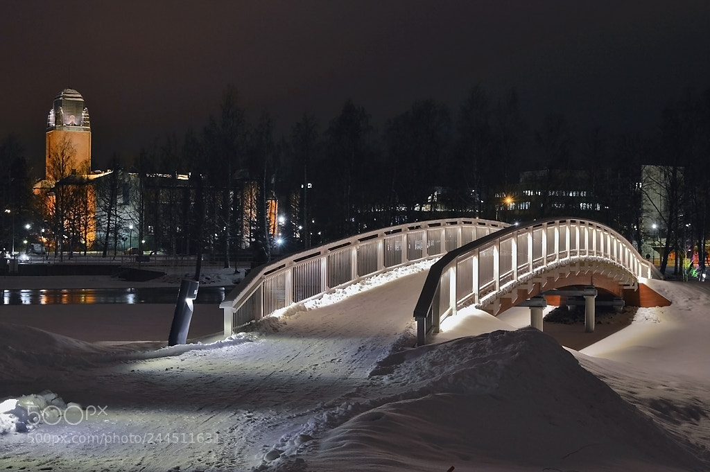 Nikon D3200 sample photo. Joensuu by night photography
