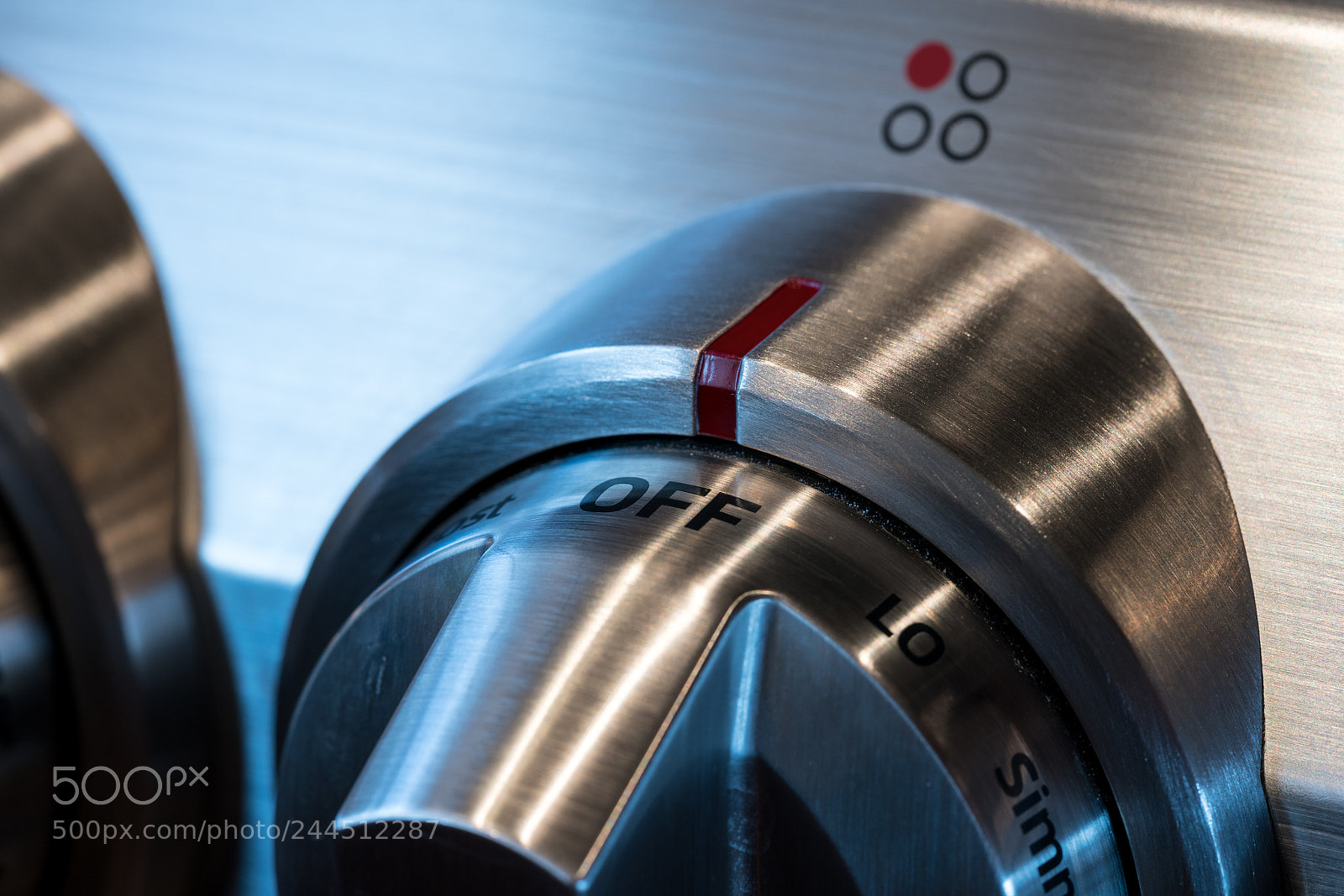Sony a7R II sample photo. Stainless steel control knob photography