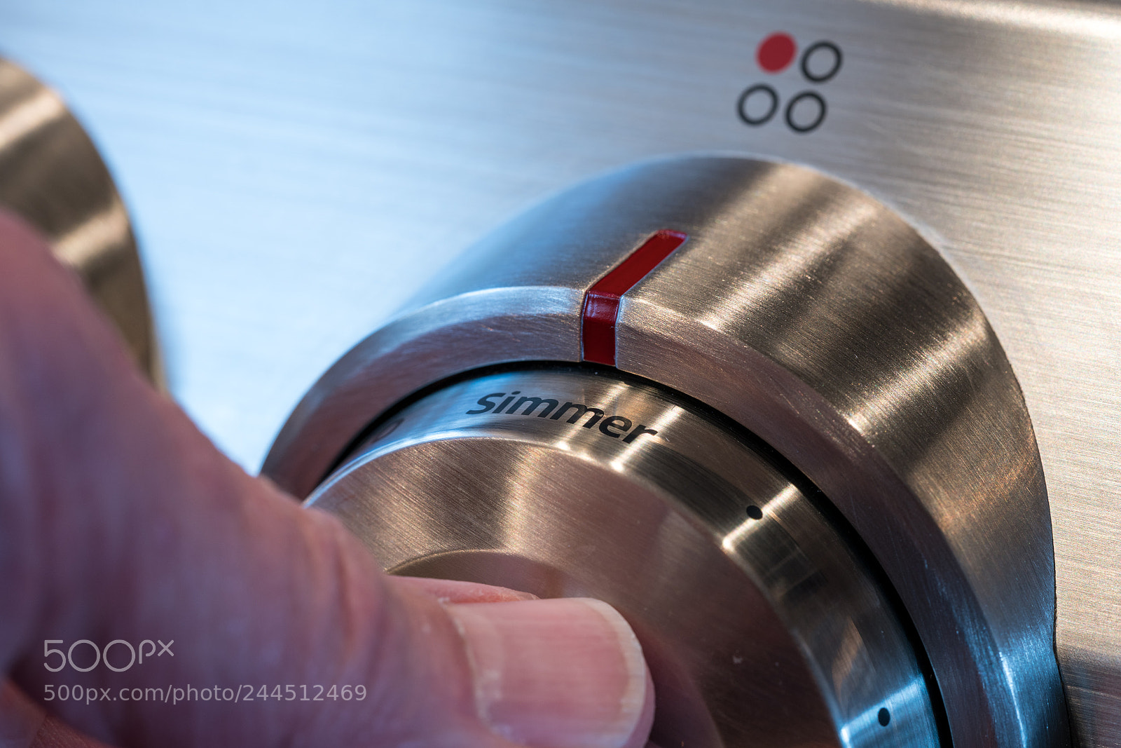 Sony a7R II sample photo. Stainless steel control knob photography