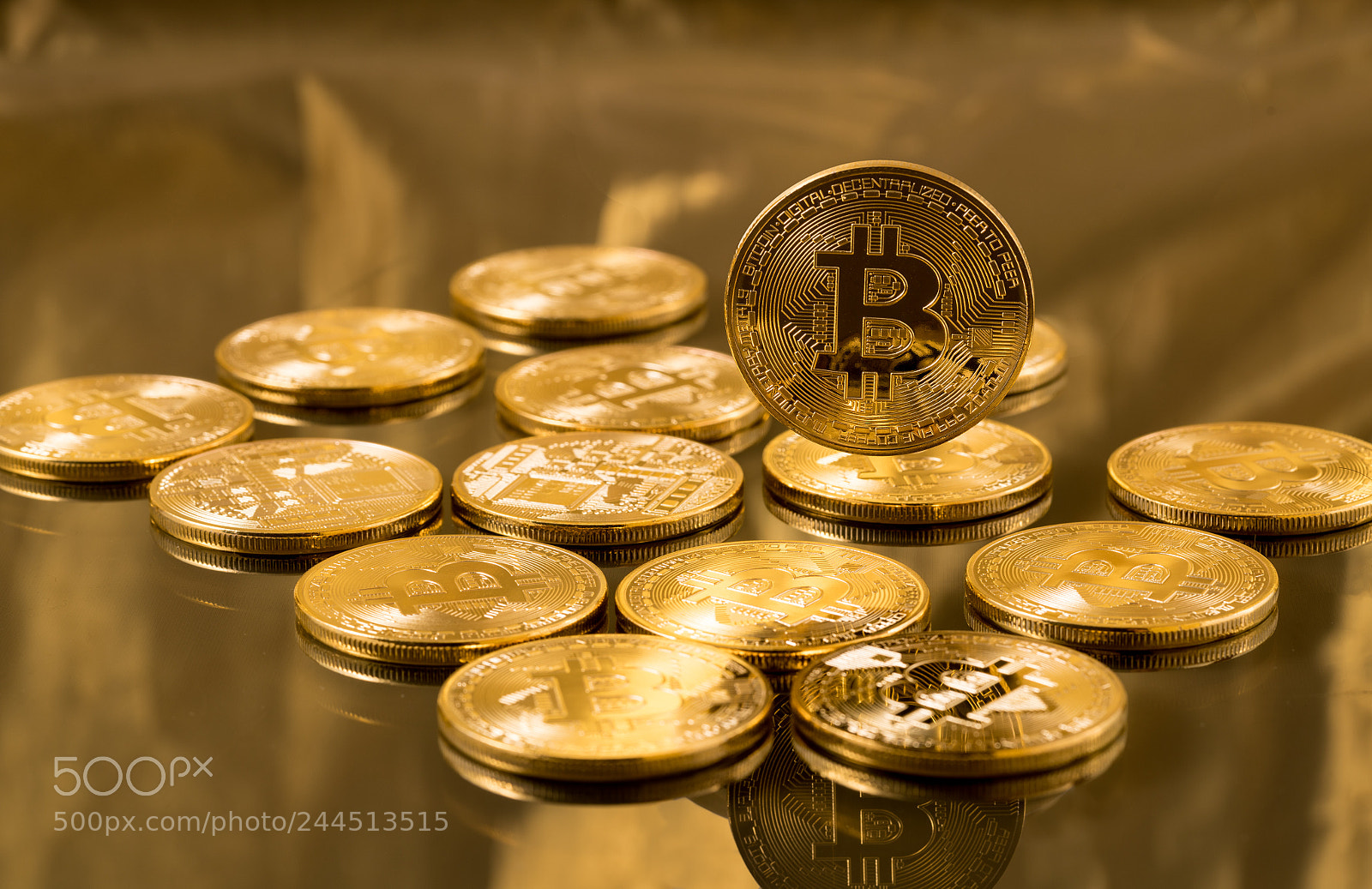 Sony a7R II sample photo. Stack of bitcoins with photography