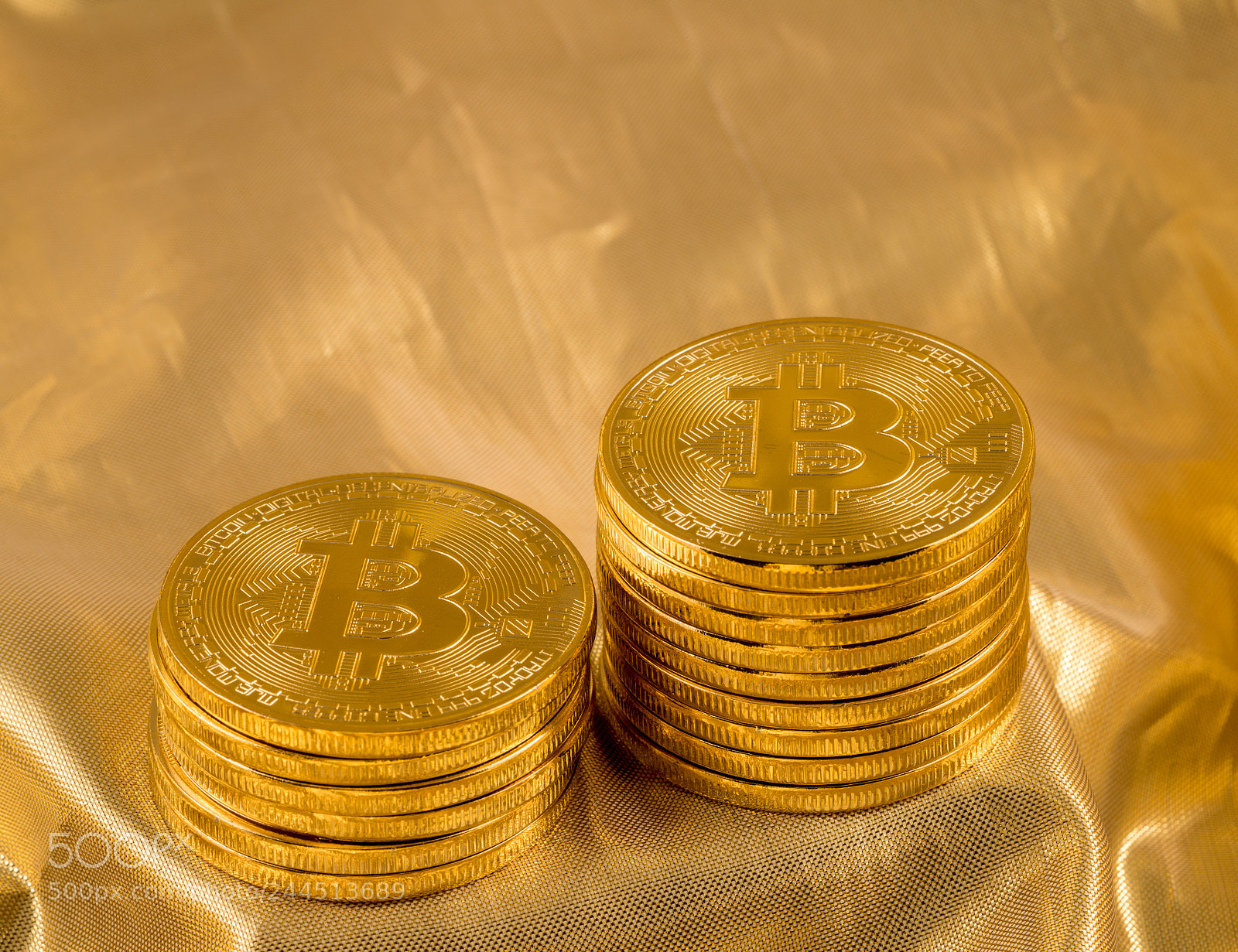 Sony a7R II sample photo. Stack of bitcoins with photography