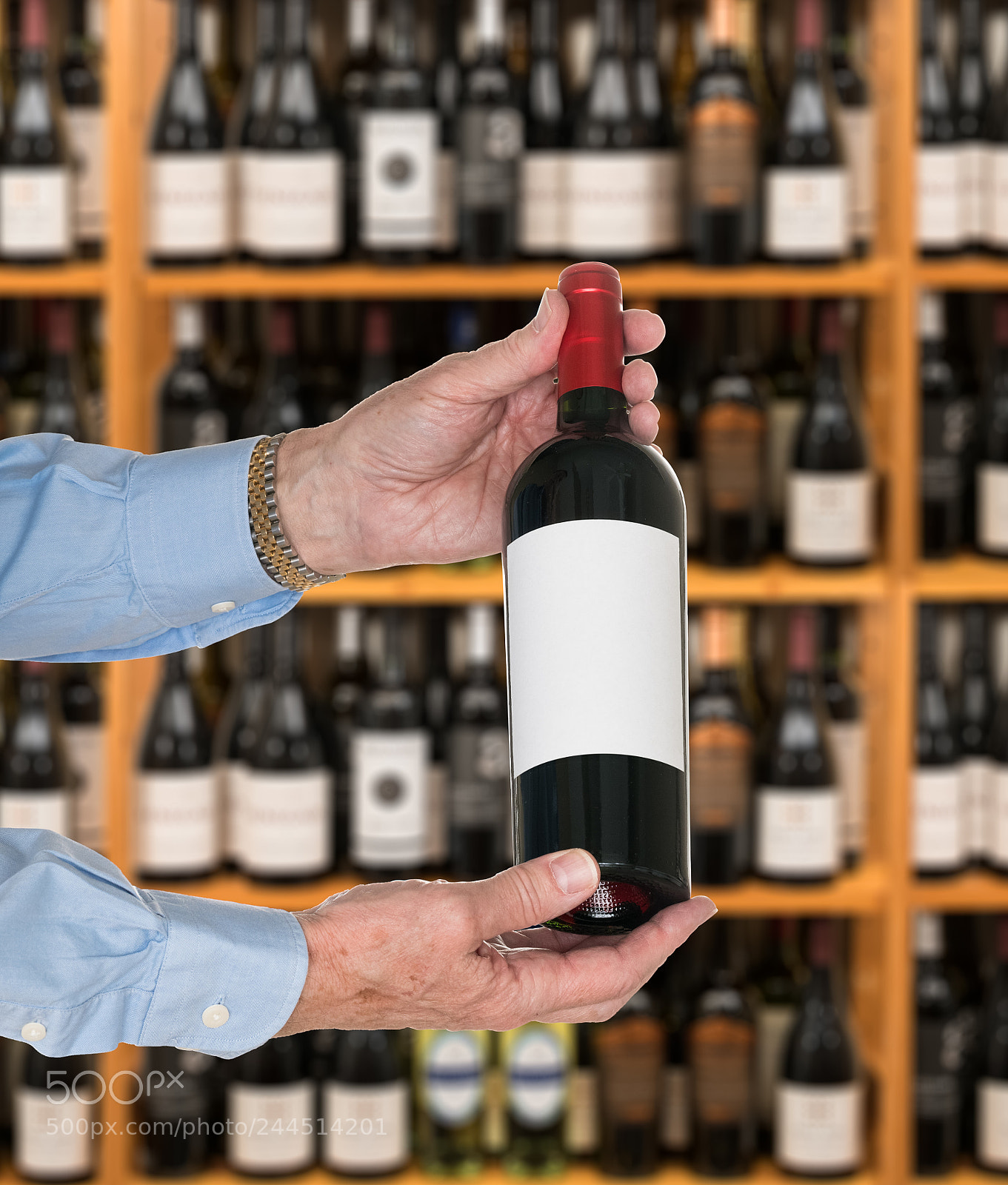 Sony a7R II sample photo. Sommelier offering bottle of photography