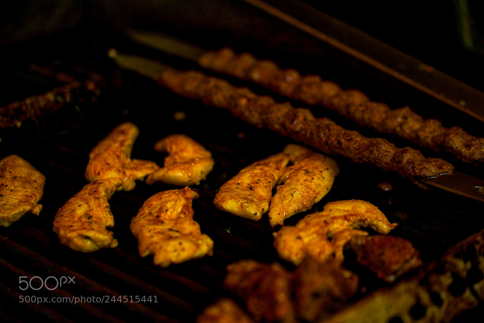 Sony a7R II sample photo. Grilled chiken kabobs photography