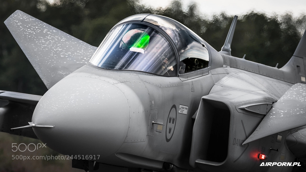 Nikon D500 sample photo. Saab jas 39c gripen photography