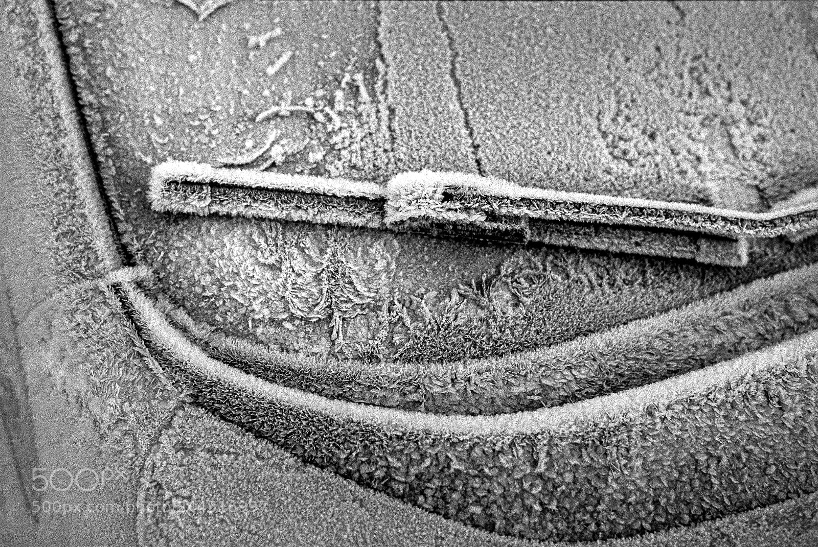 Nikon D700 sample photo. Frozen windshield wiper photography
