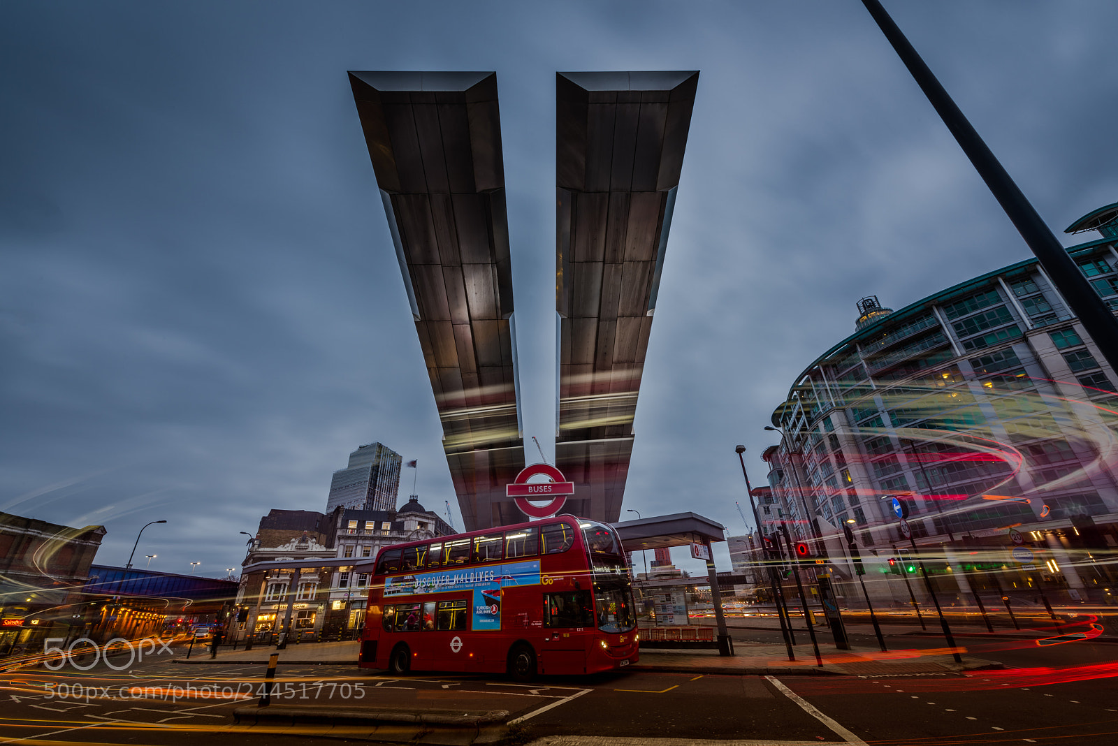 Nikon D810 sample photo. Vauxhall bus station photography