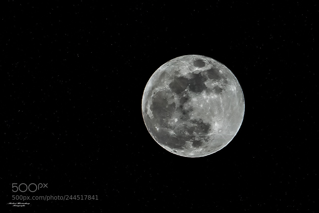 Sony a7R II sample photo. Super moon photography