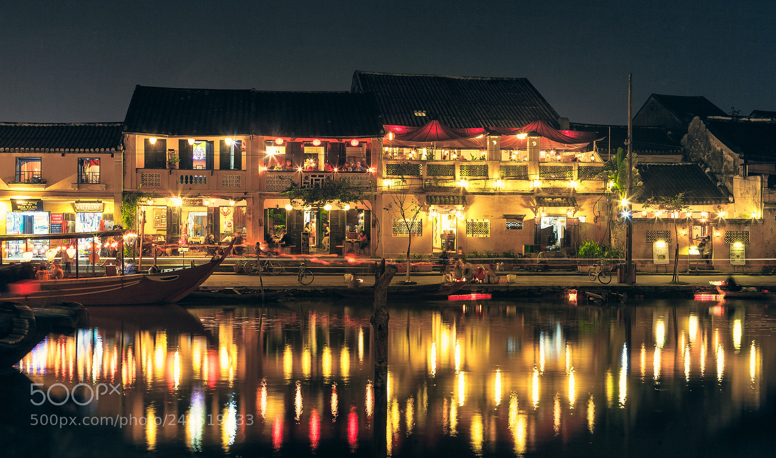 Canon EOS 5D sample photo. Hoai river at night photography