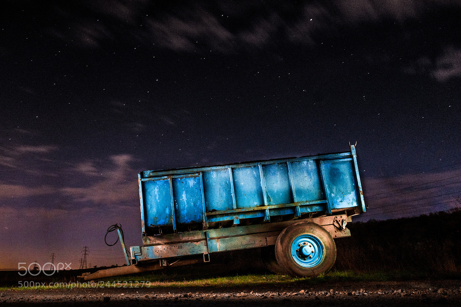 Sony a6300 sample photo. Trailer light paint photography