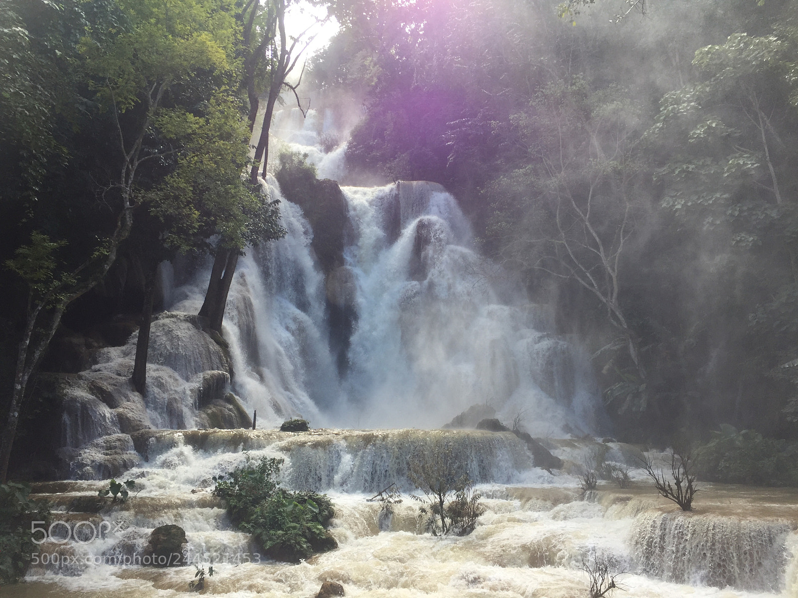 Apple iPhone 6 sample photo. Misty waterfall photography