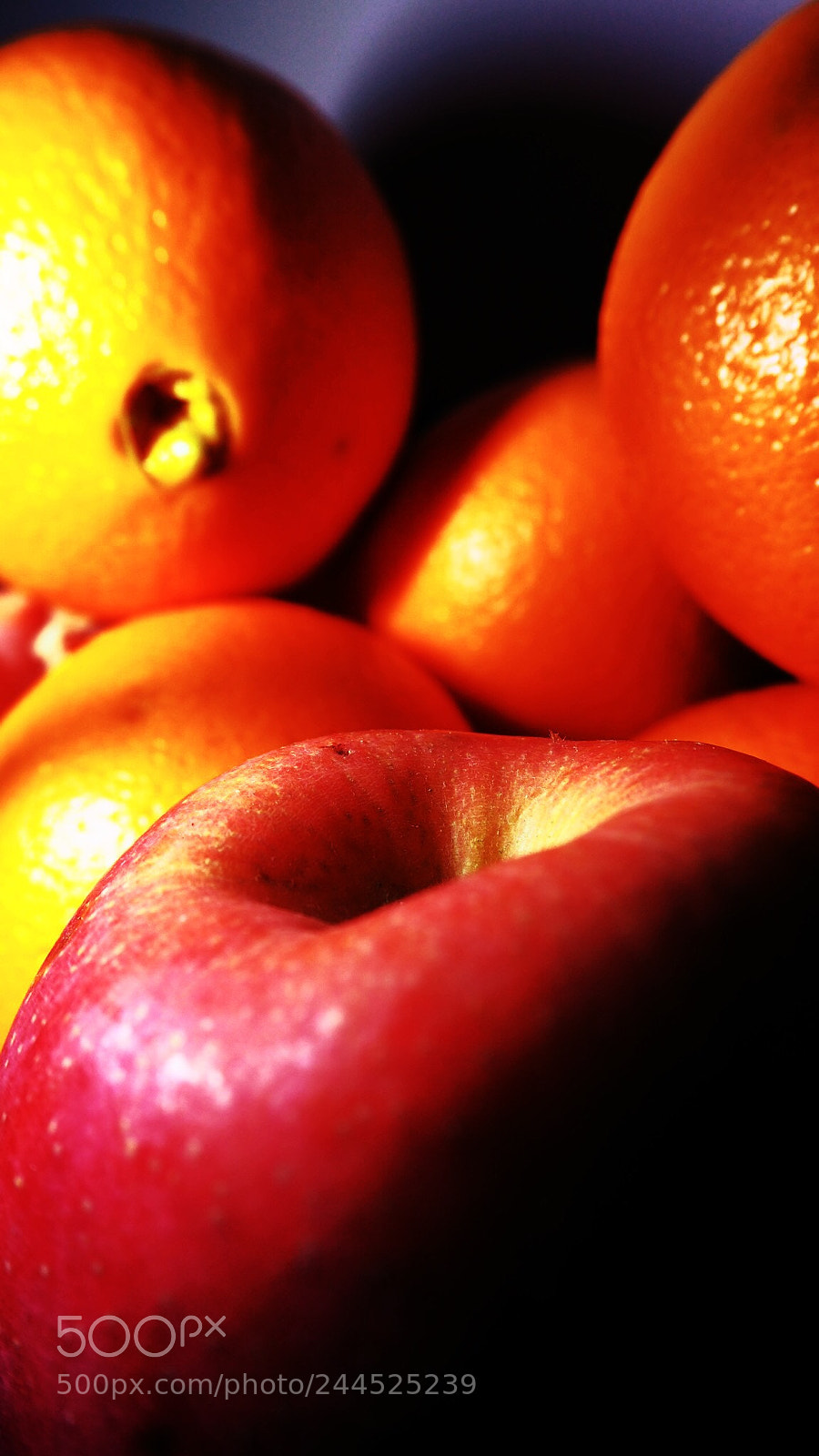 Olympus OM-D E-M10 III sample photo. An apple and oranges photography