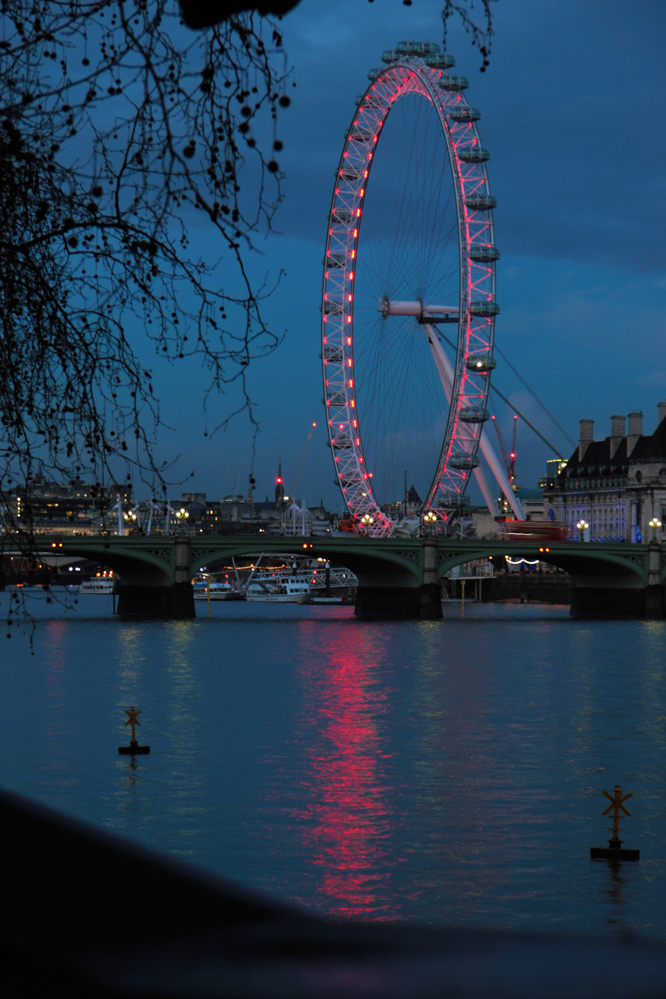Canon EOS 30D + Canon EF-S 17-85mm F4-5.6 IS USM sample photo. London eye at night photography