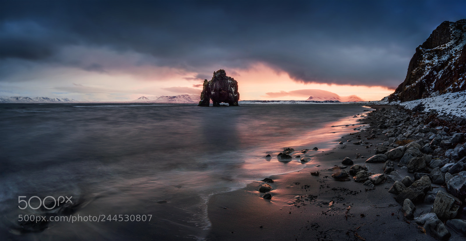 Sony a7R sample photo. Hvitserkur panorama photography