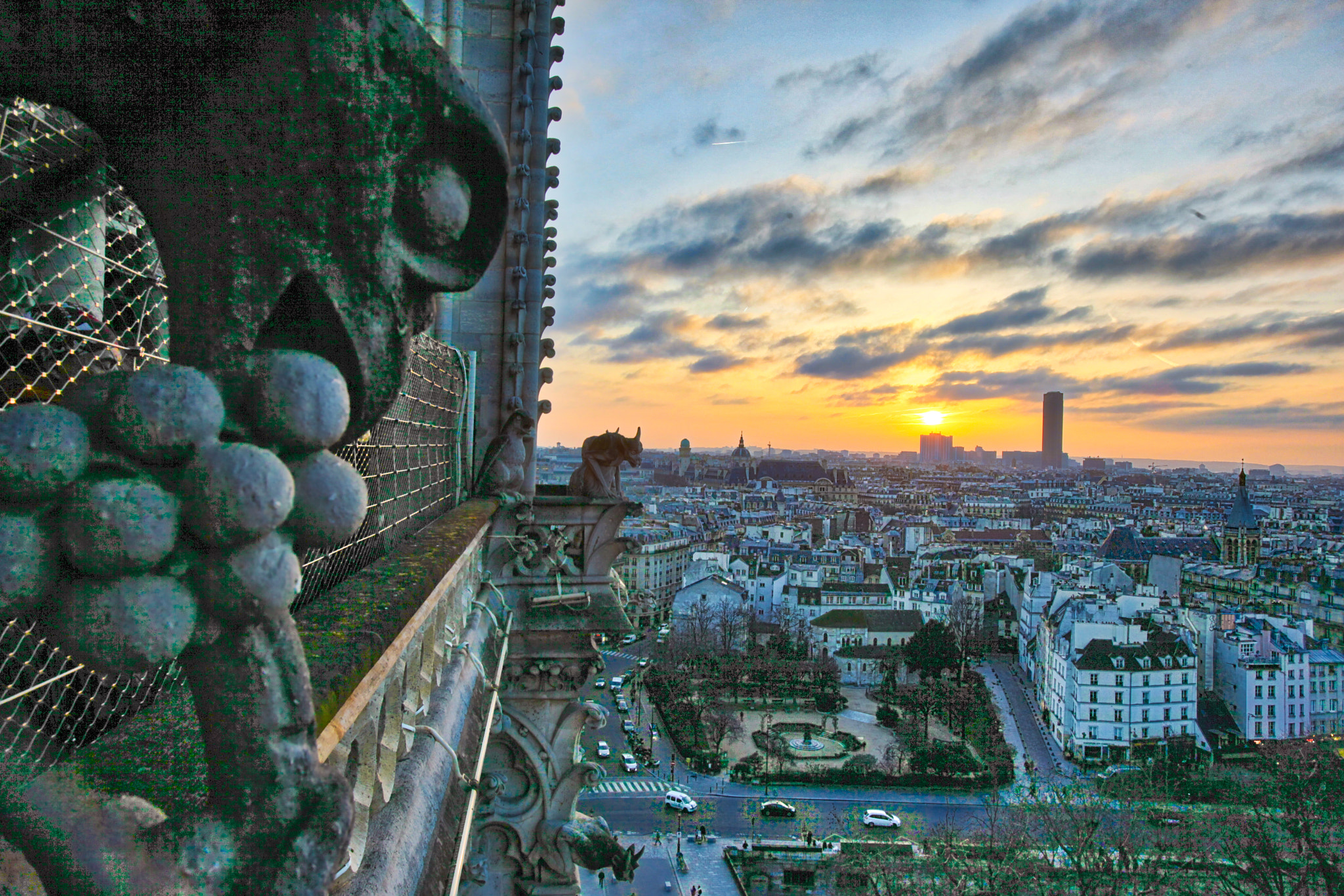 Canon EOS 5D Mark II + Canon EF 16-35mm F2.8L USM sample photo. Dramatic sky over paris (from top of notre dame) photography