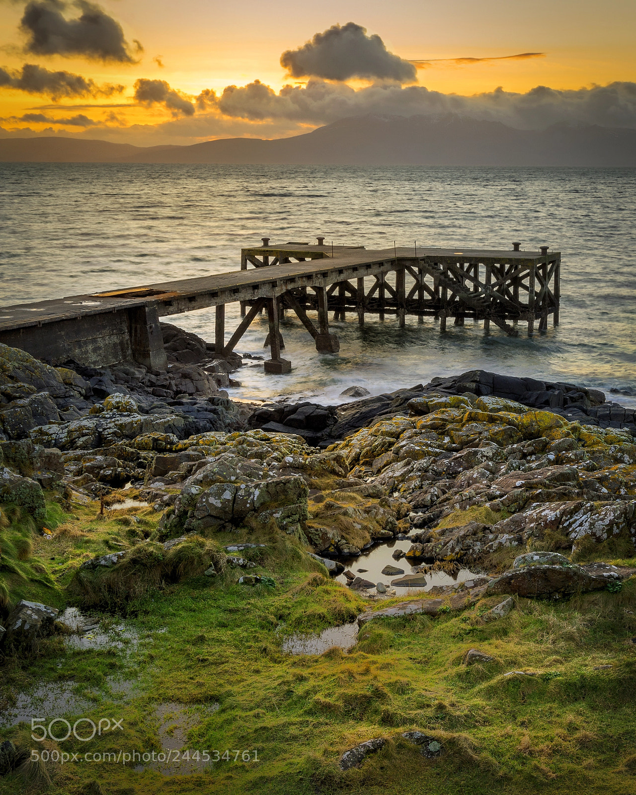 Sony a7R sample photo. Portencross pier photography