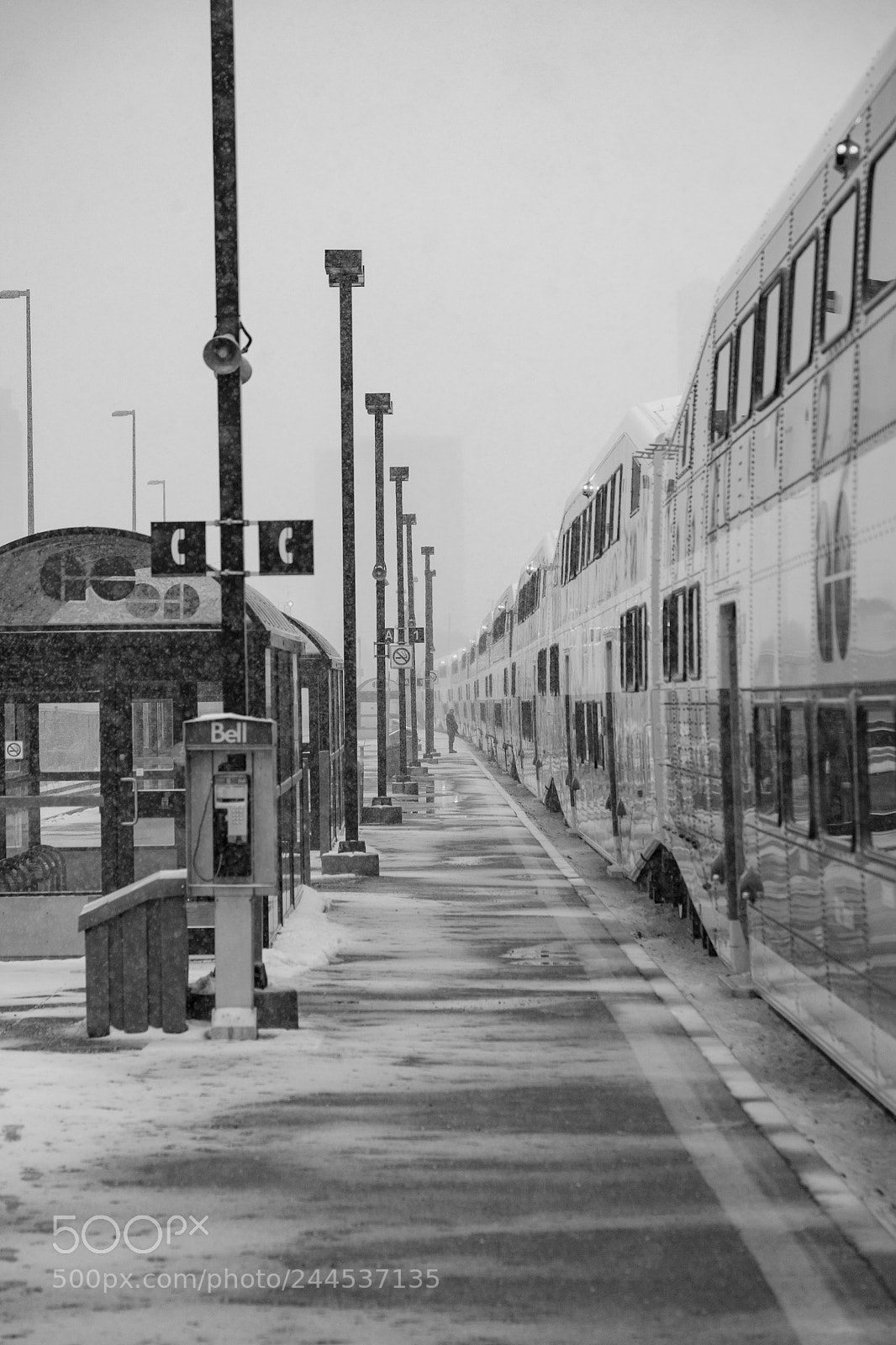 Canon EOS 5D sample photo. Snow train line photography