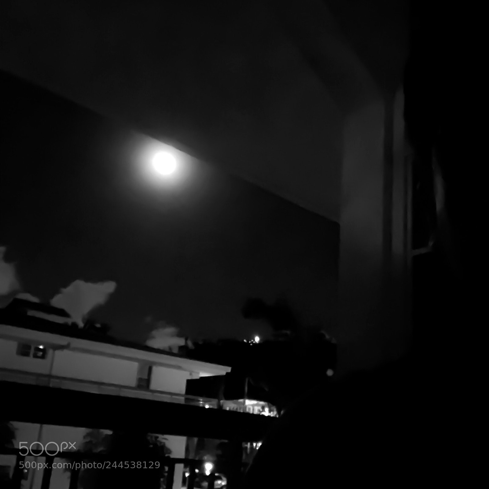 Apple iPhone 8 Plus sample photo. Supermoon is shinning behind photography