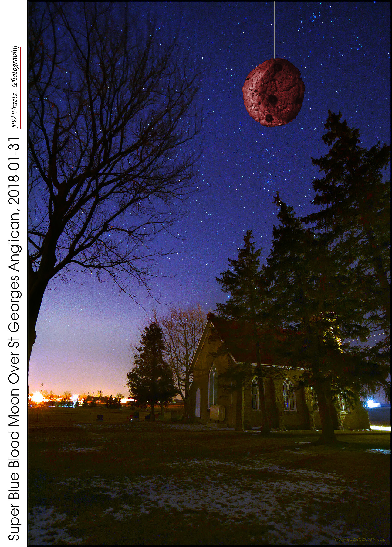 Nikon D7100 sample photo. Super blue blood moon over st georges anglican, 20 photography