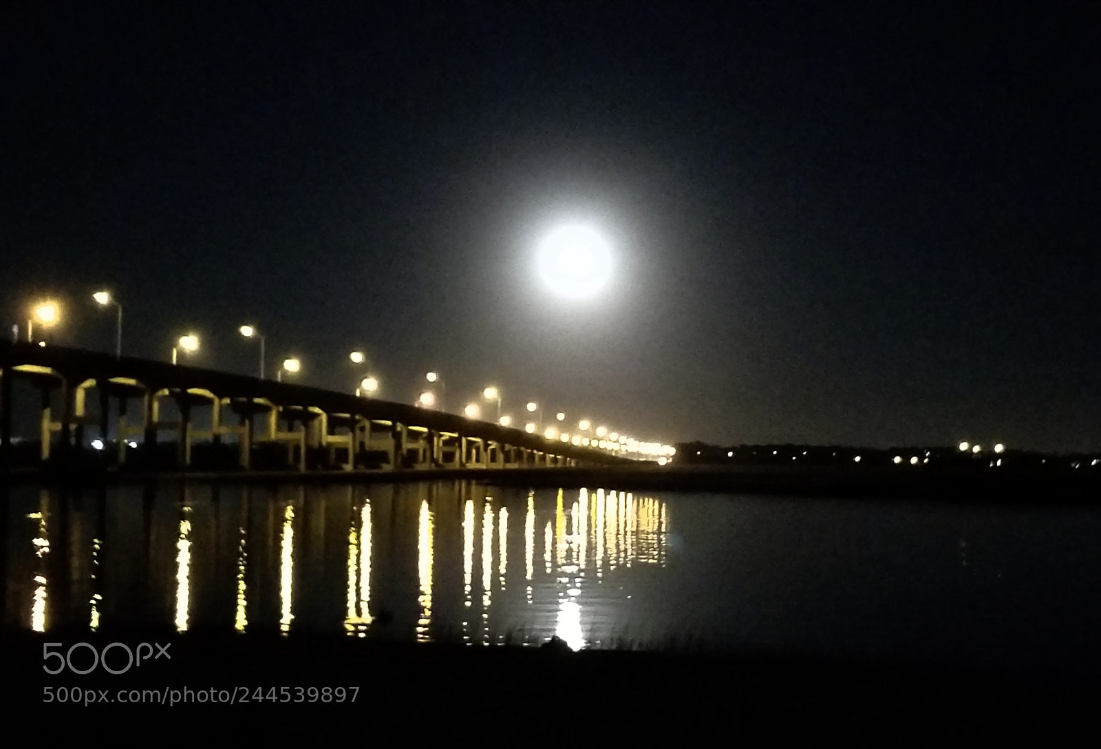 Samsung Galaxy S8+ sample photo. Moon over #icw #dragonbaitandjellyfish photography