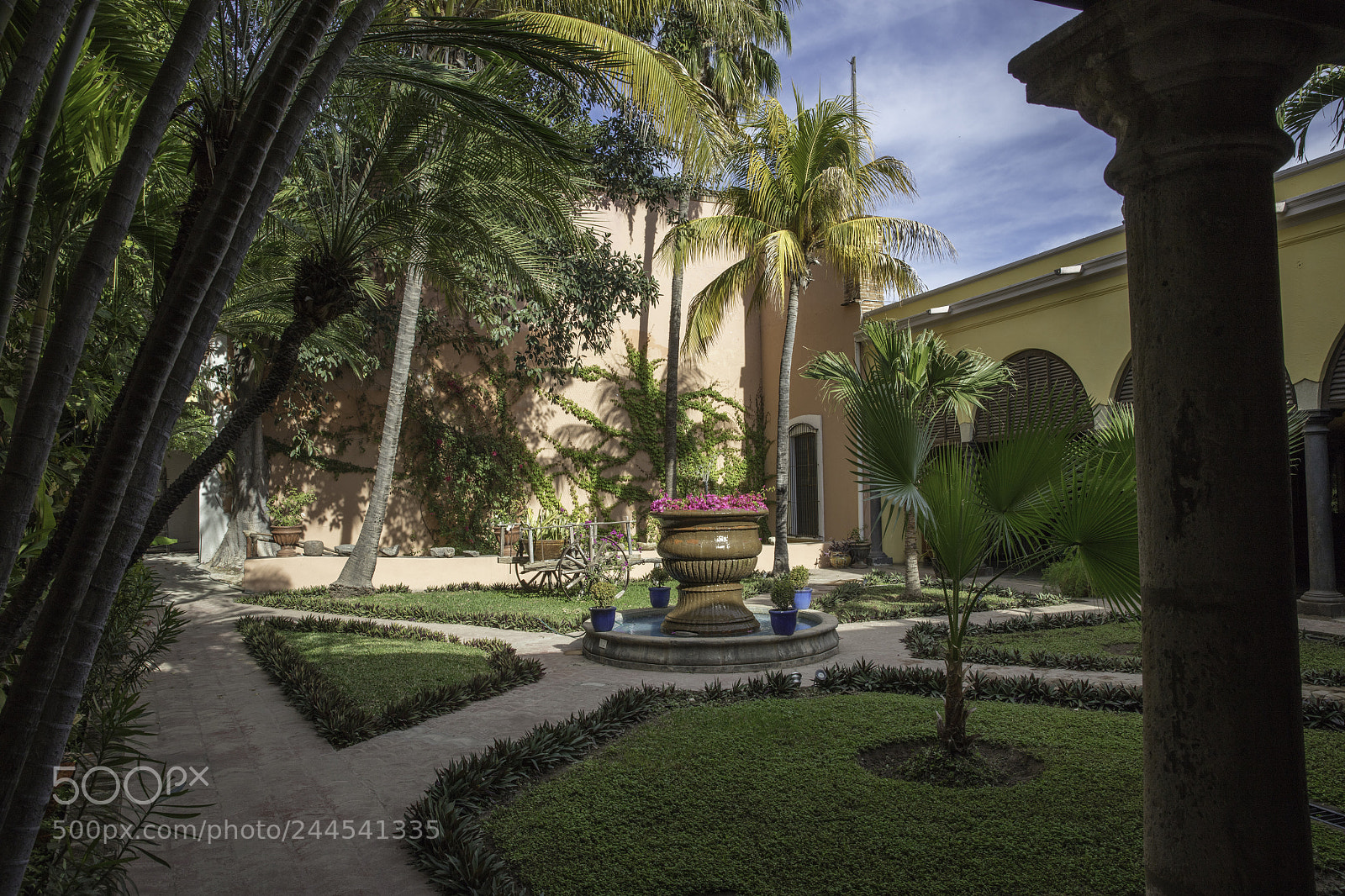 Canon EOS 5DS sample photo. Posada del hidalgo courtyard photography