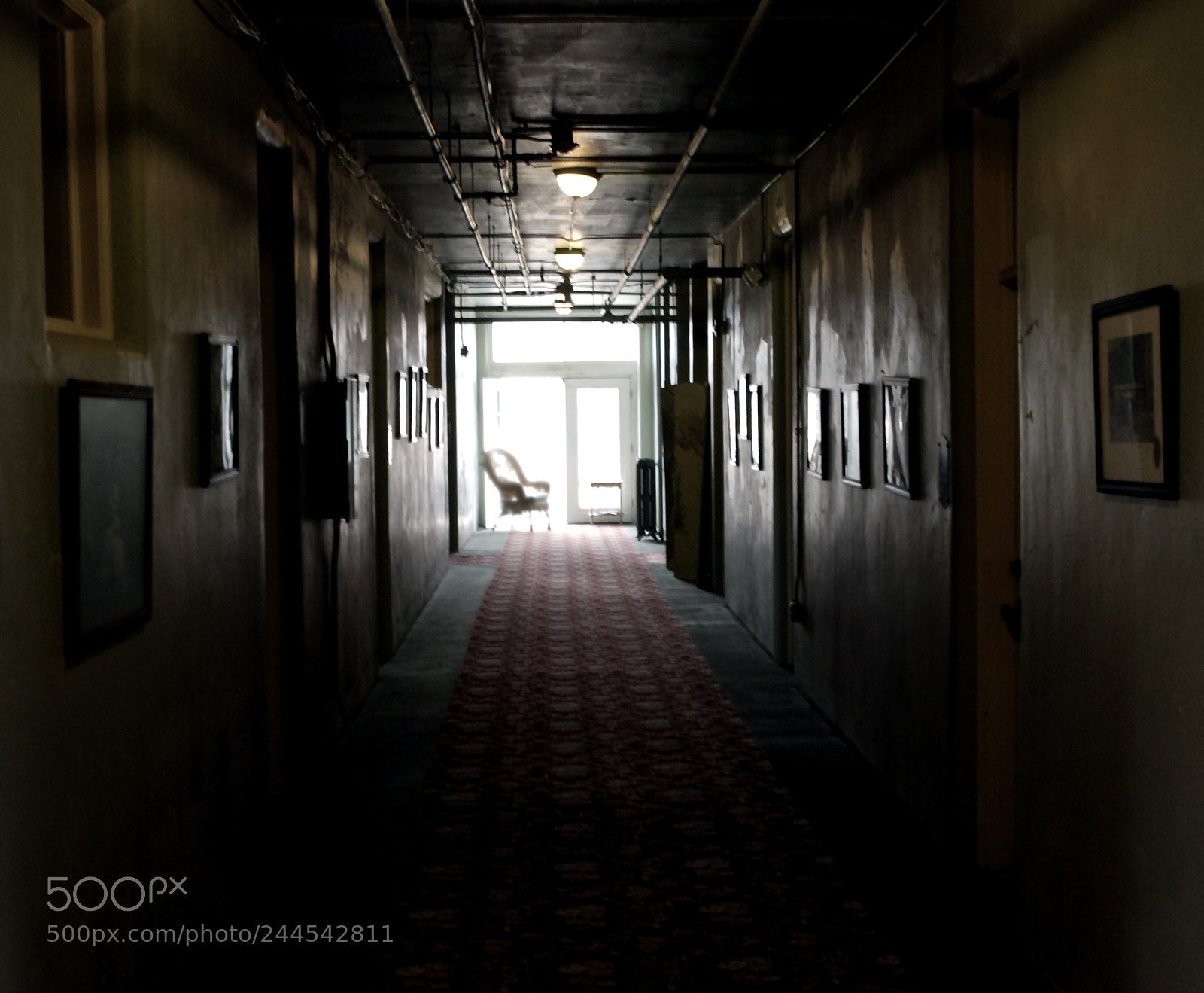 Nikon D80 sample photo. Creepy hallway photography