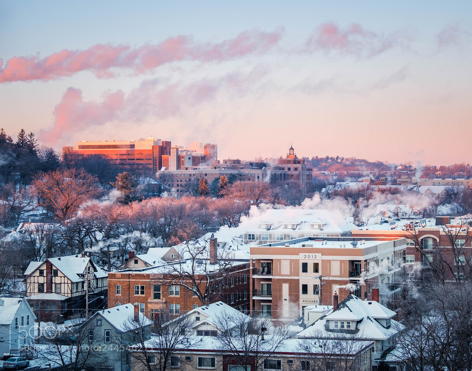 Fujifilm X-T2 sample photo. Frosty sunrise cityscape photography