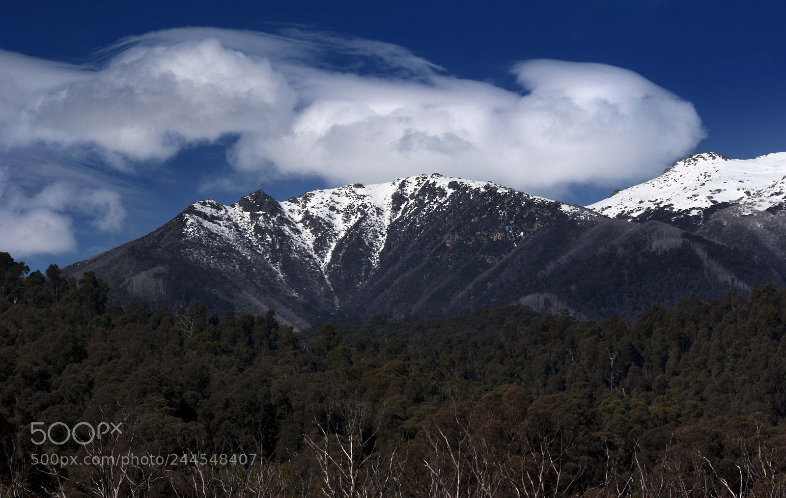 Pentax K10D sample photo. Snowy mountains australia photography