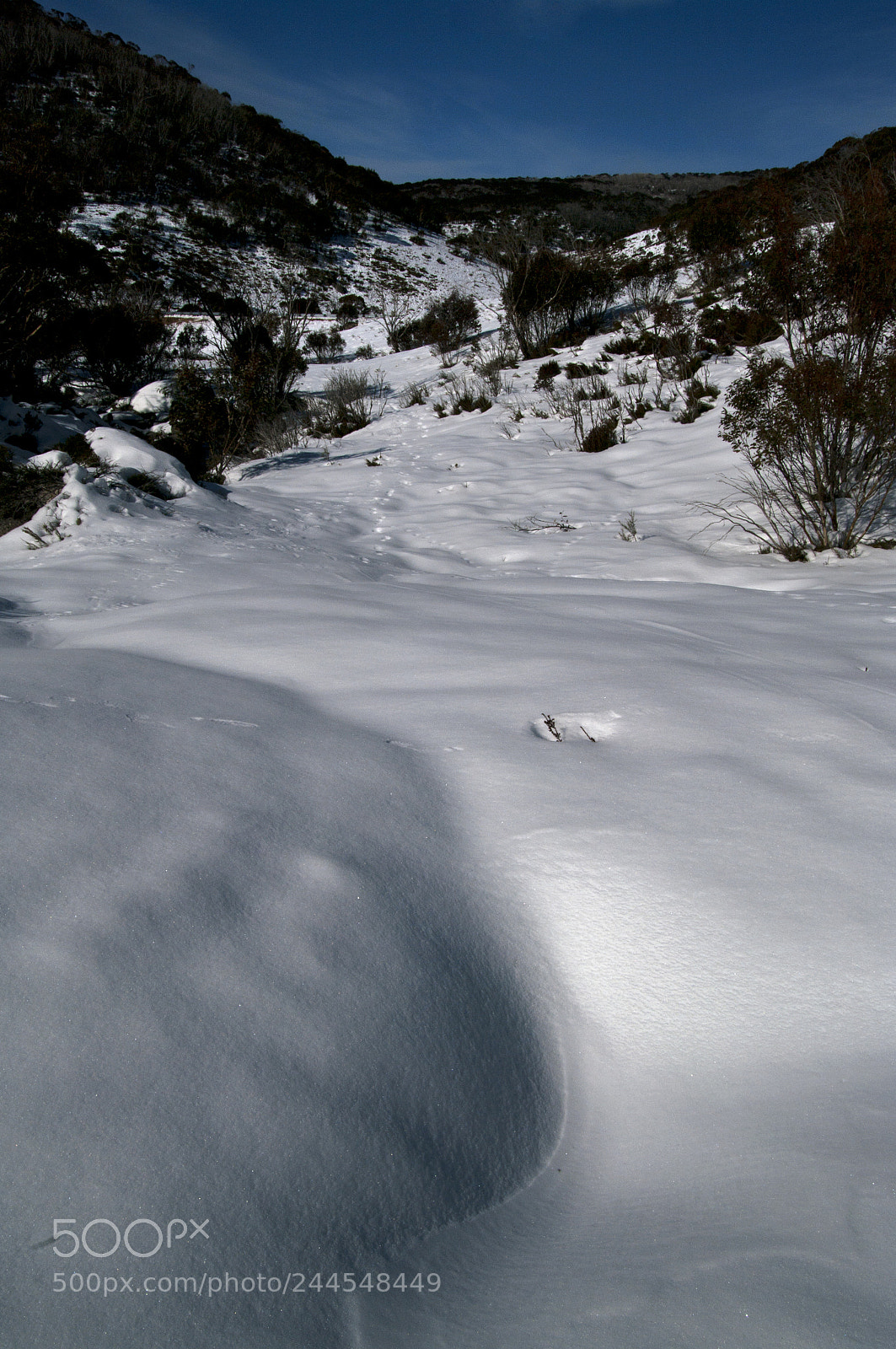 Pentax K20D sample photo. Snowy mountains australia photography