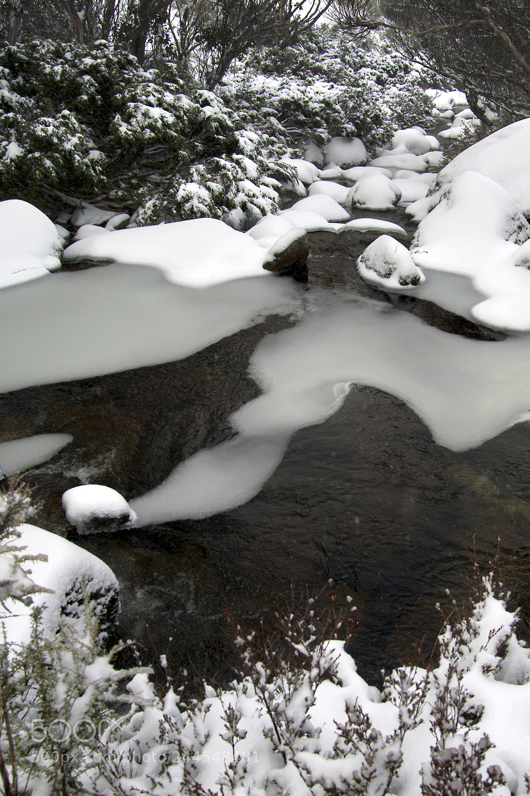 Pentax K20D sample photo. Snowy mountains australia photography