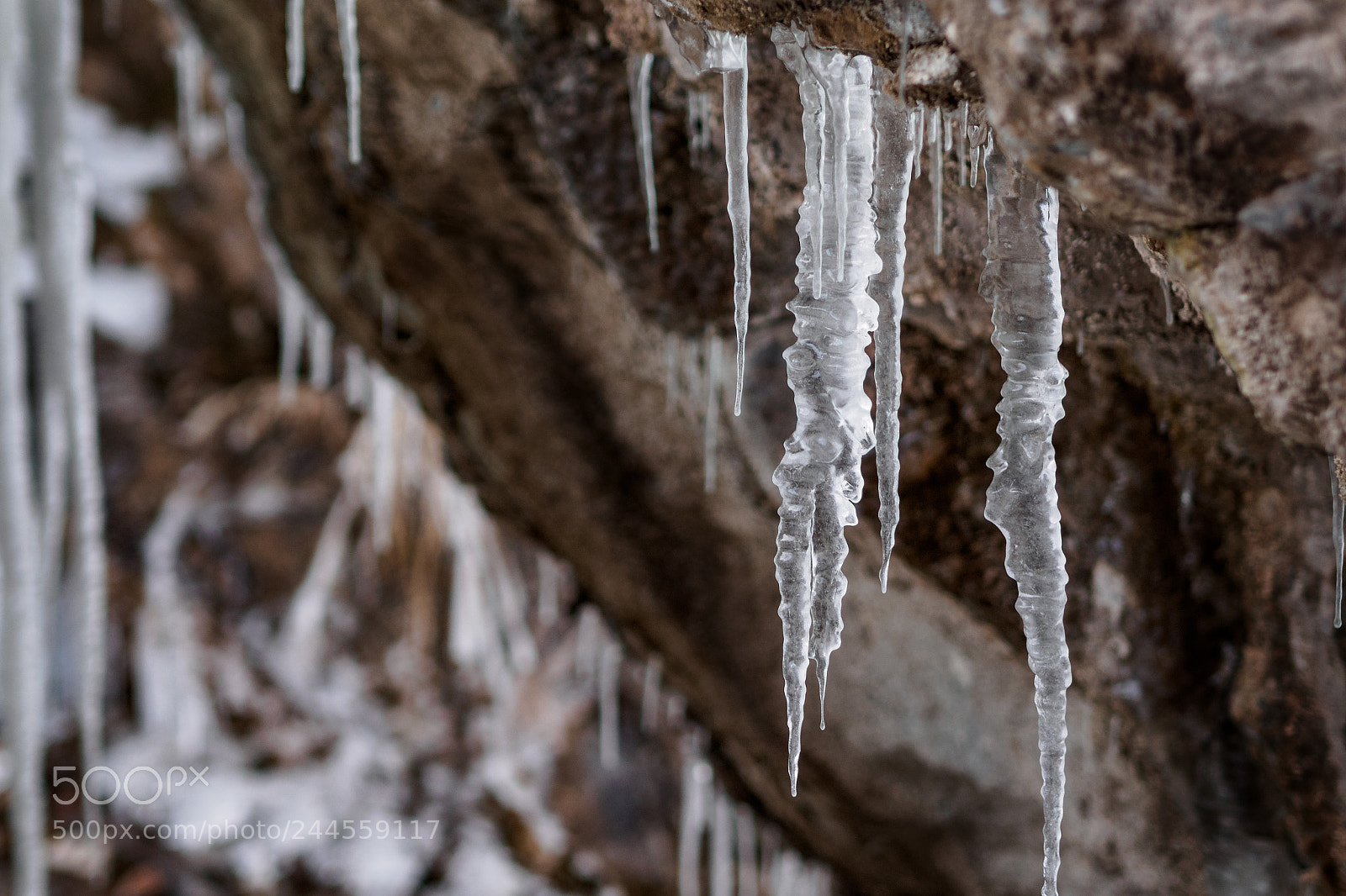 Olympus OM-D E-M10 sample photo. Cave icicle photography