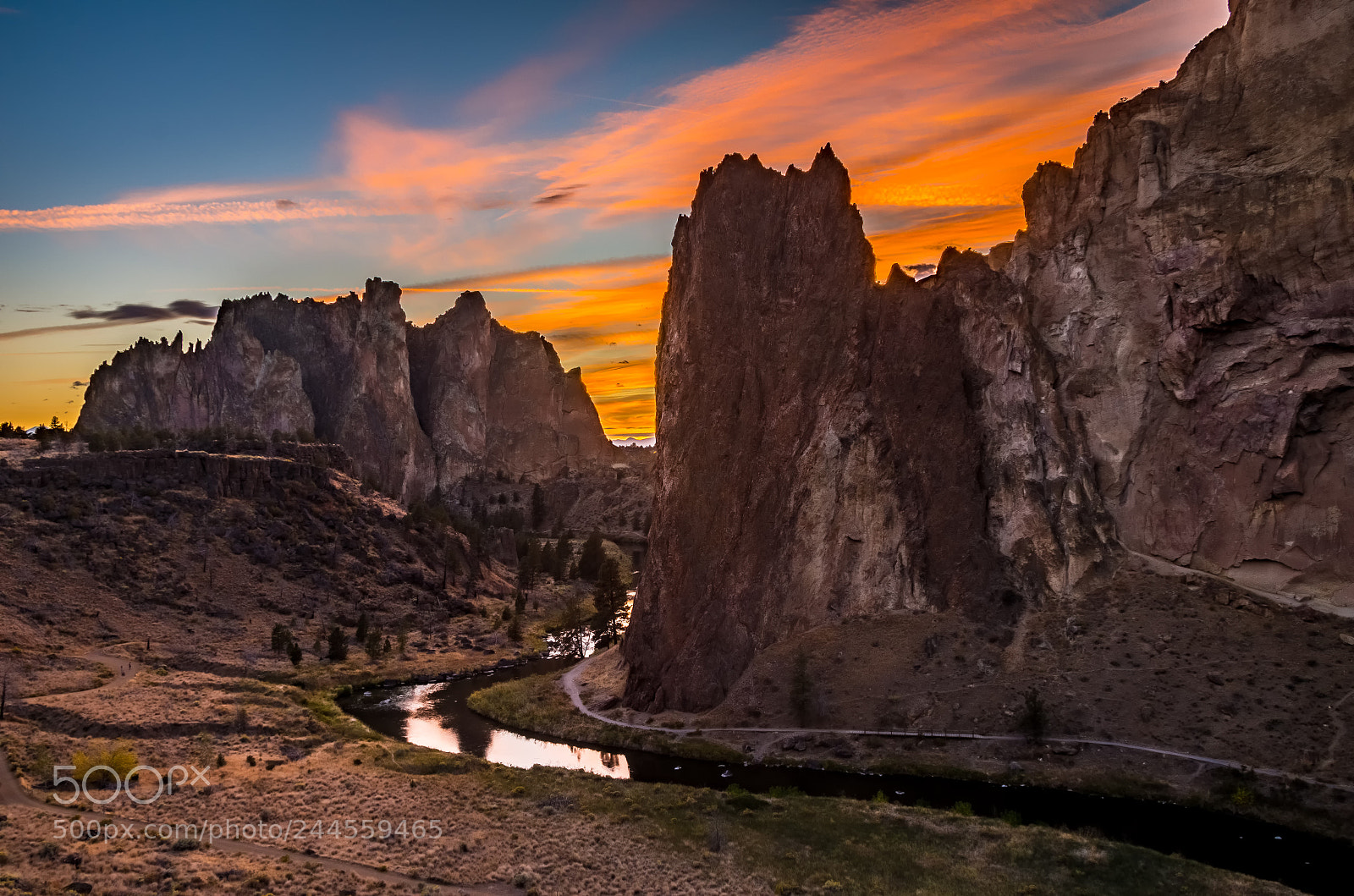 Pentax K-5 IIs sample photo. Smith rock sunset photography
