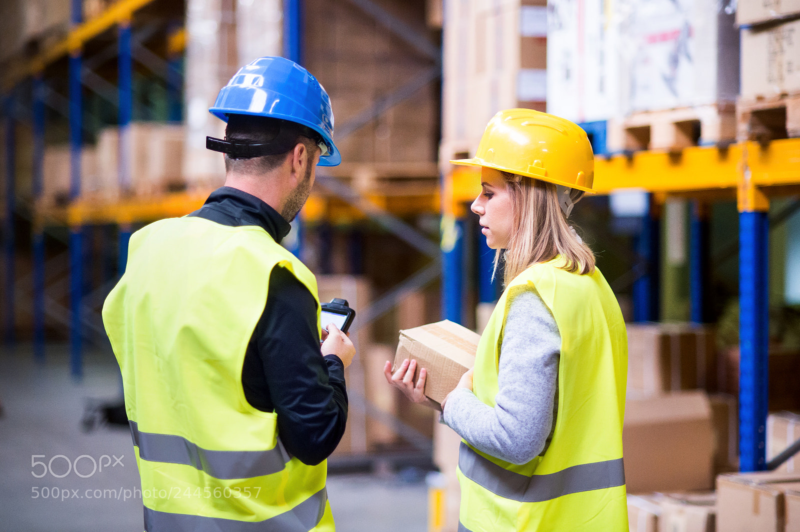 Nikon D4S sample photo. Young warehouse workers working photography