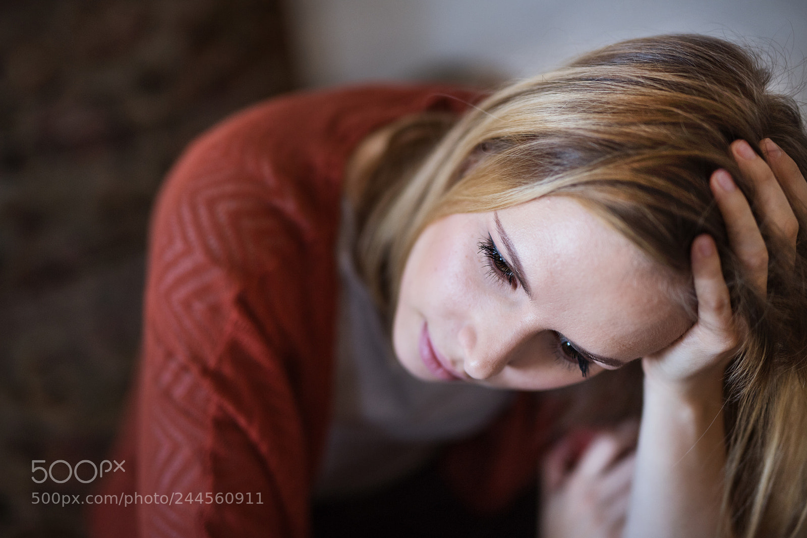 Nikon D5 sample photo. Young woman feeling unhappy. photography