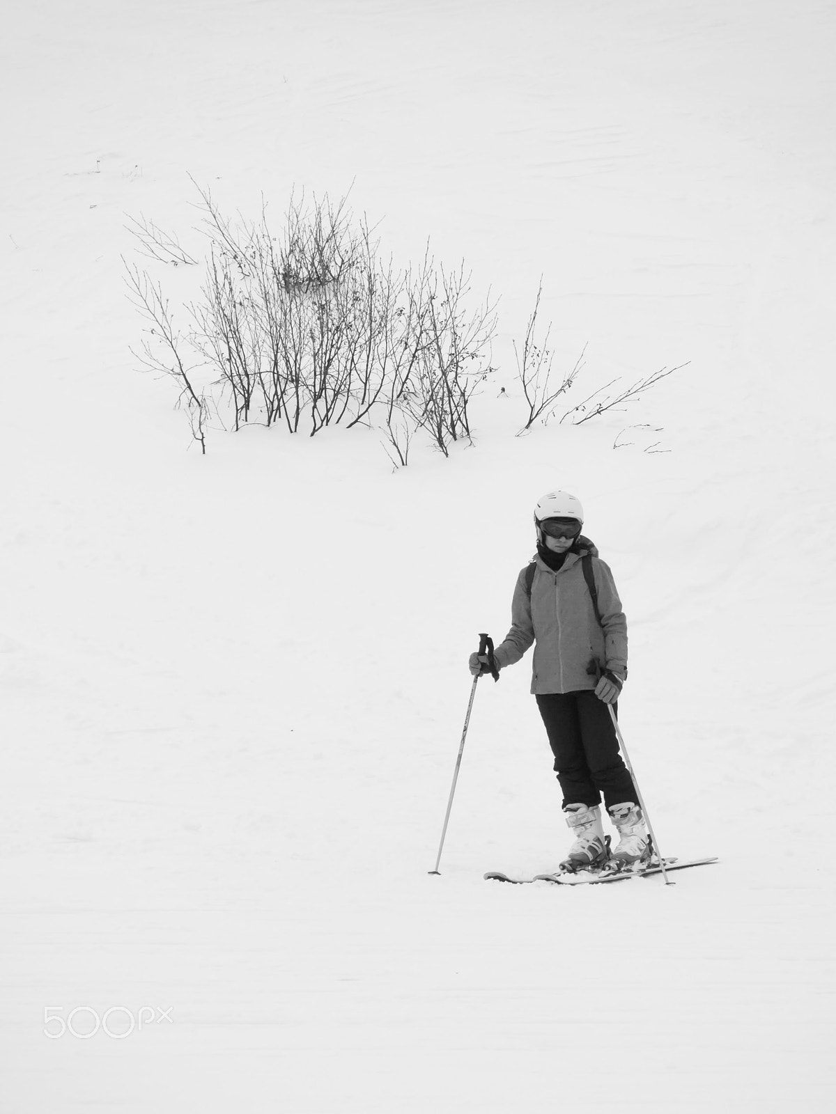 Panasonic Lumix DMC-GF5 sample photo. Sad skier photography