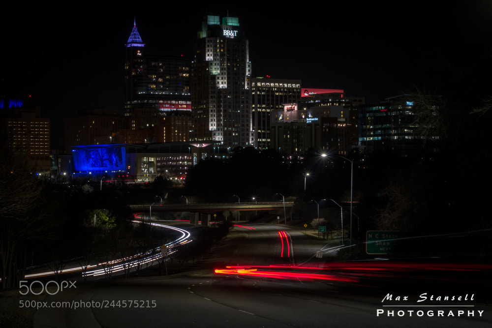 Sony a6300 sample photo. City nightscape raleigh nc photography