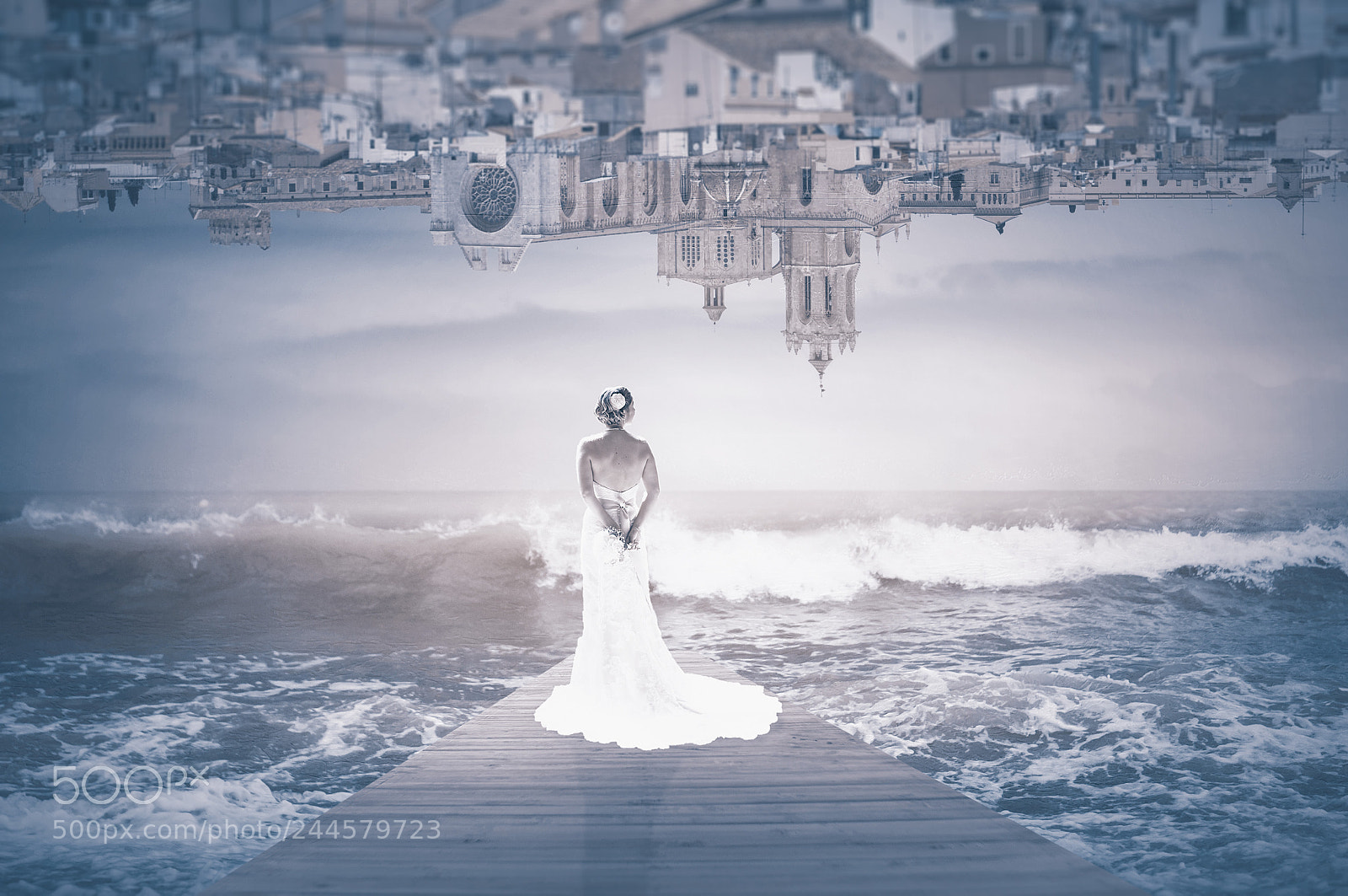 Nikon D5000 sample photo. Surreal bride photography
