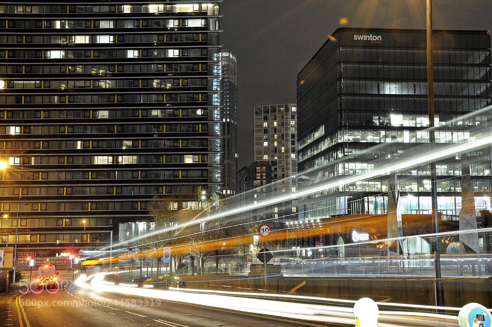 Nikon D90 sample photo. Manchester at night. photography