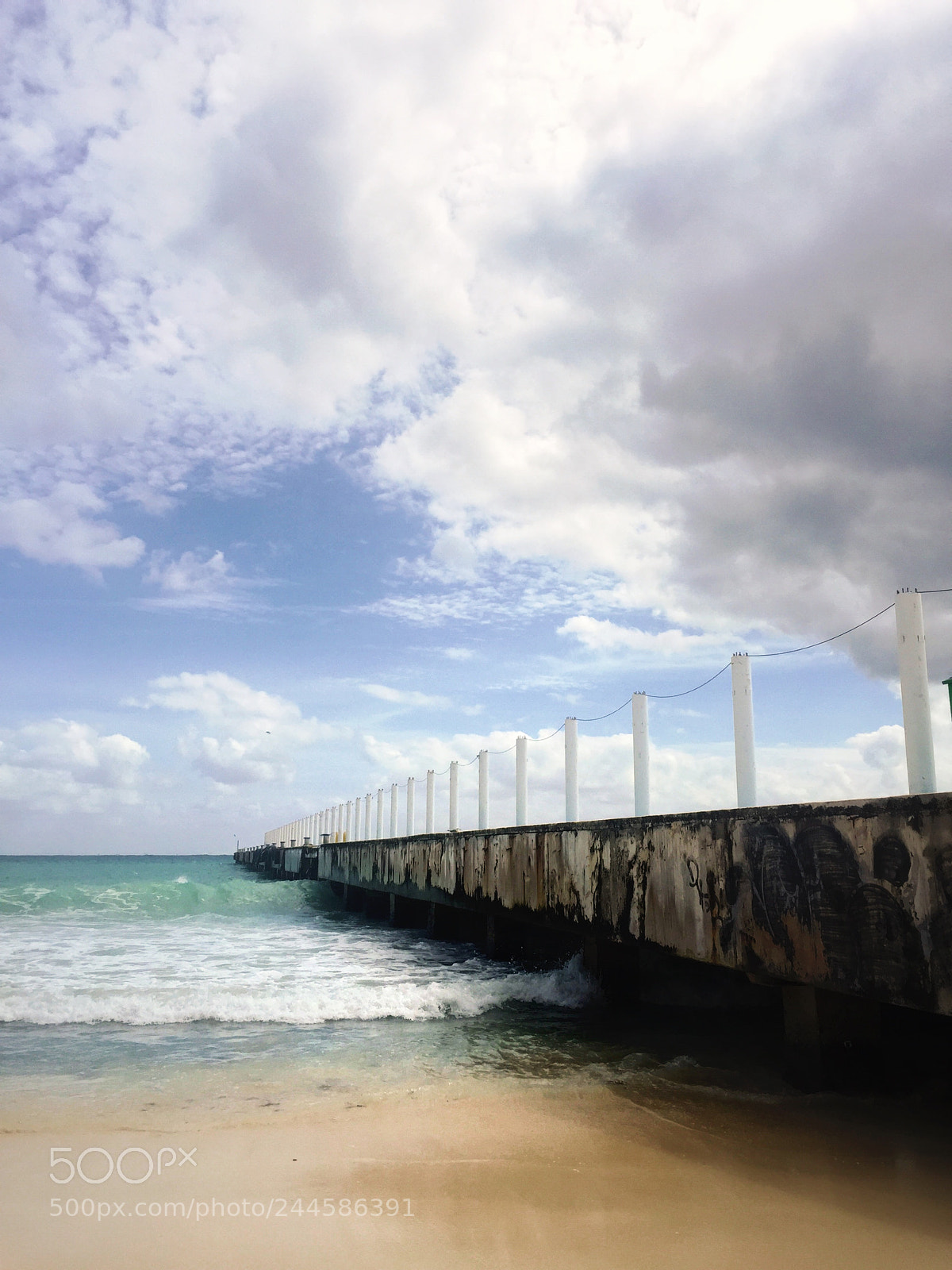 Apple iPhone 6 Plus sample photo. A long pier reaching photography