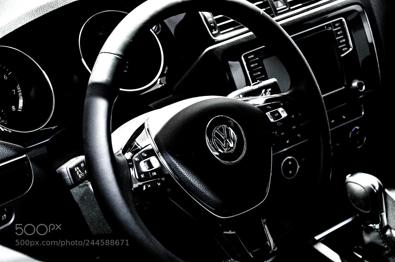 Nikon D300S sample photo. Volkswagen dashboard photography
