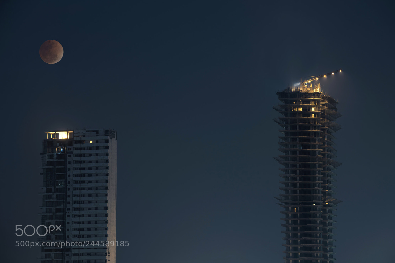 Nikon D810 sample photo. Lunar eclipse 2018 photography