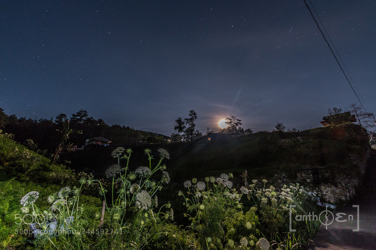Canon EOS 70D sample photo. Moon rise at tawangmangu photography