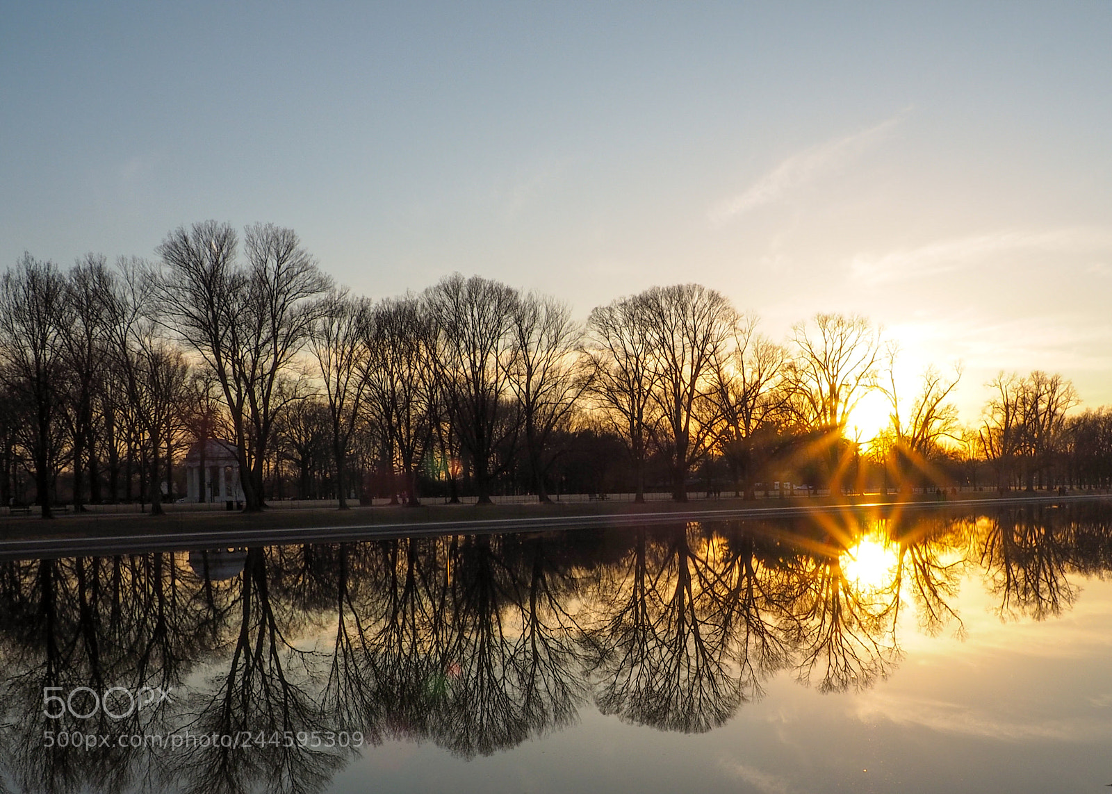 Olympus OM-D E-M5 II sample photo. Reflecting pool at sunset photography