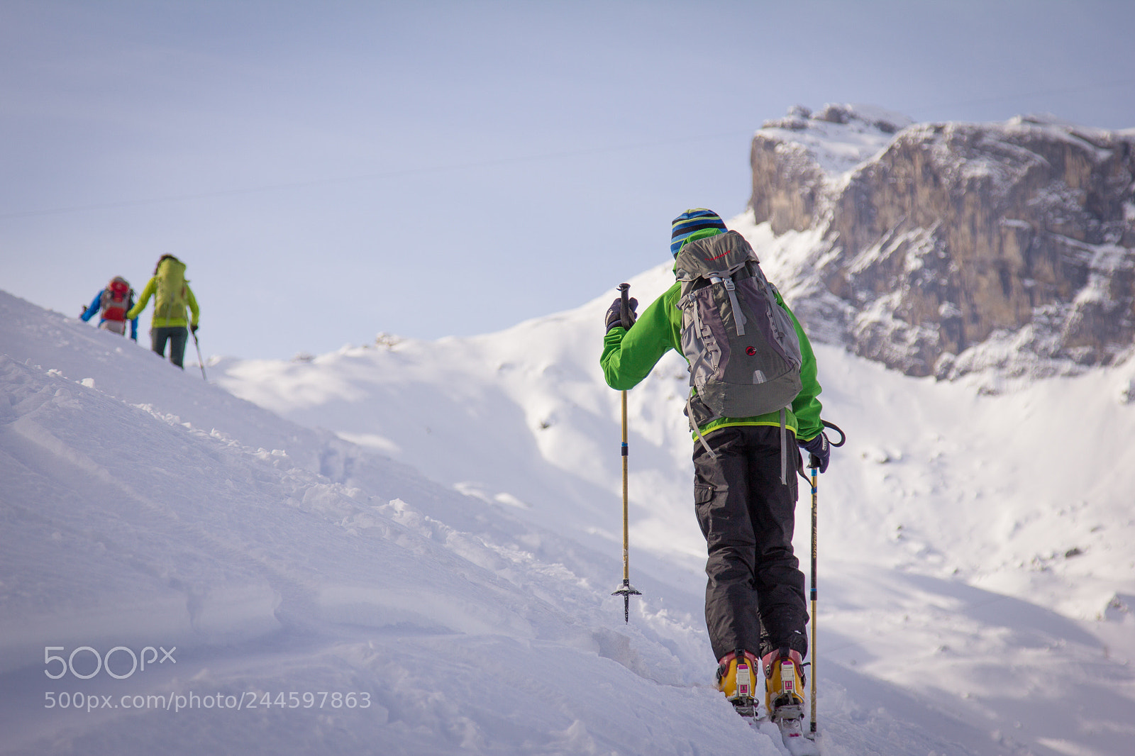 Canon EOS 60D sample photo. On skitour with kids photography