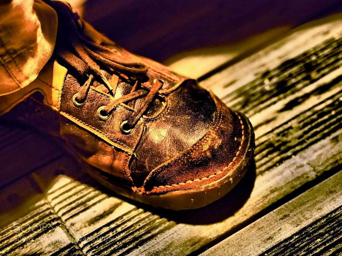 Olympus OM-D E-M5 sample photo. Chaussure à son pied photography