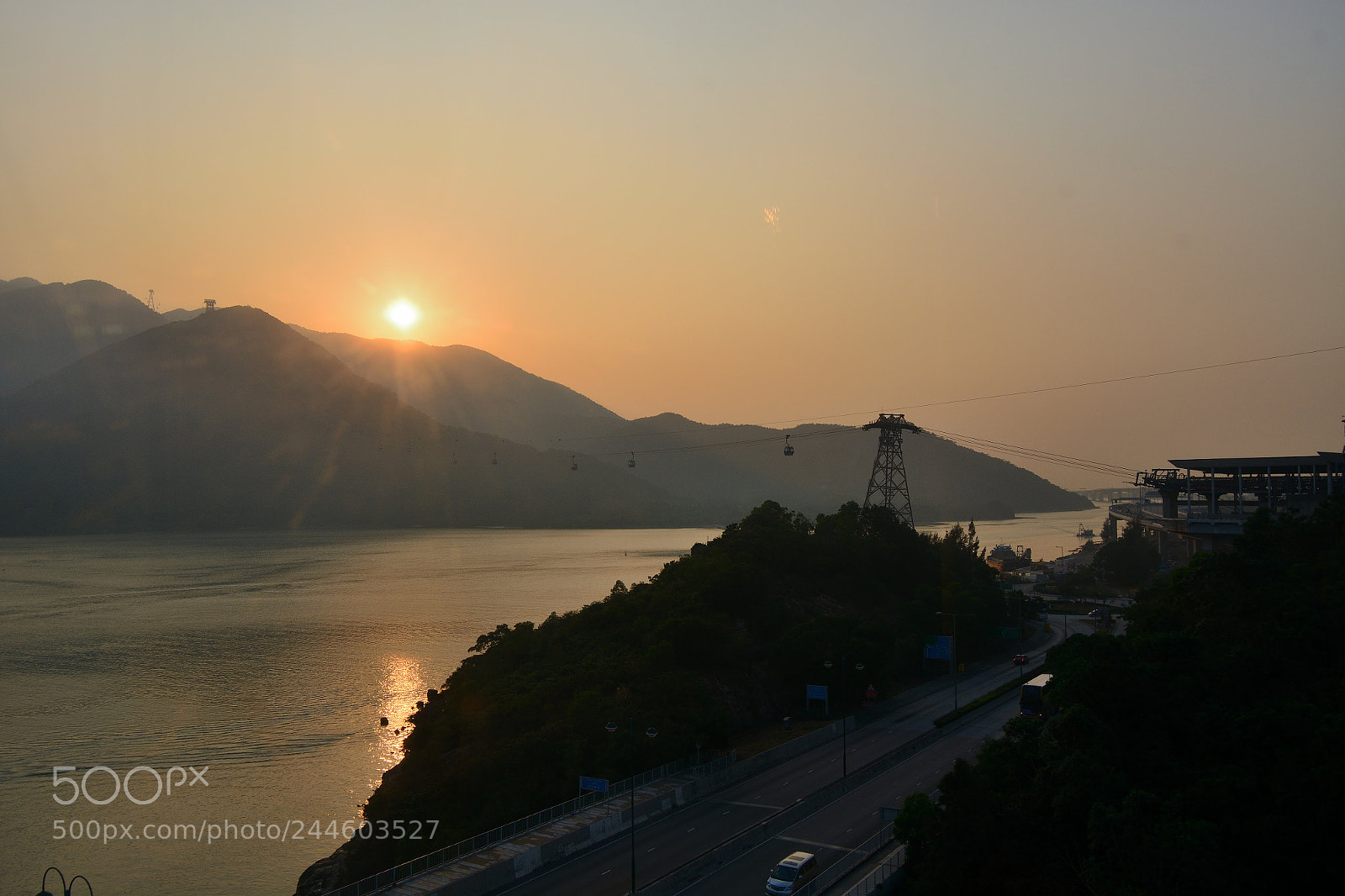 Nikon D7100 sample photo. Sunset on the cable photography