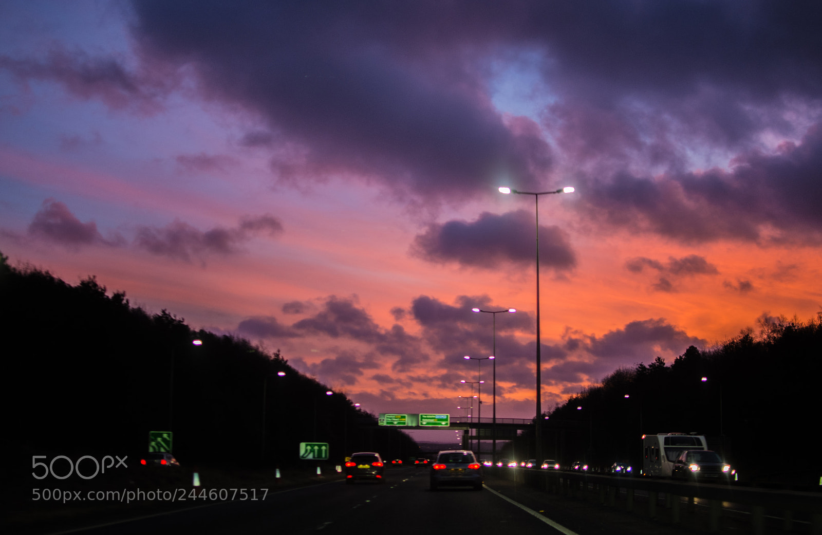 Nikon D7200 sample photo. Motorway sunset photography